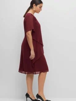 Robe de cocktail look superposé féminin