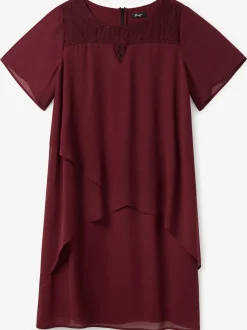 Robe de cocktail look superposé féminin