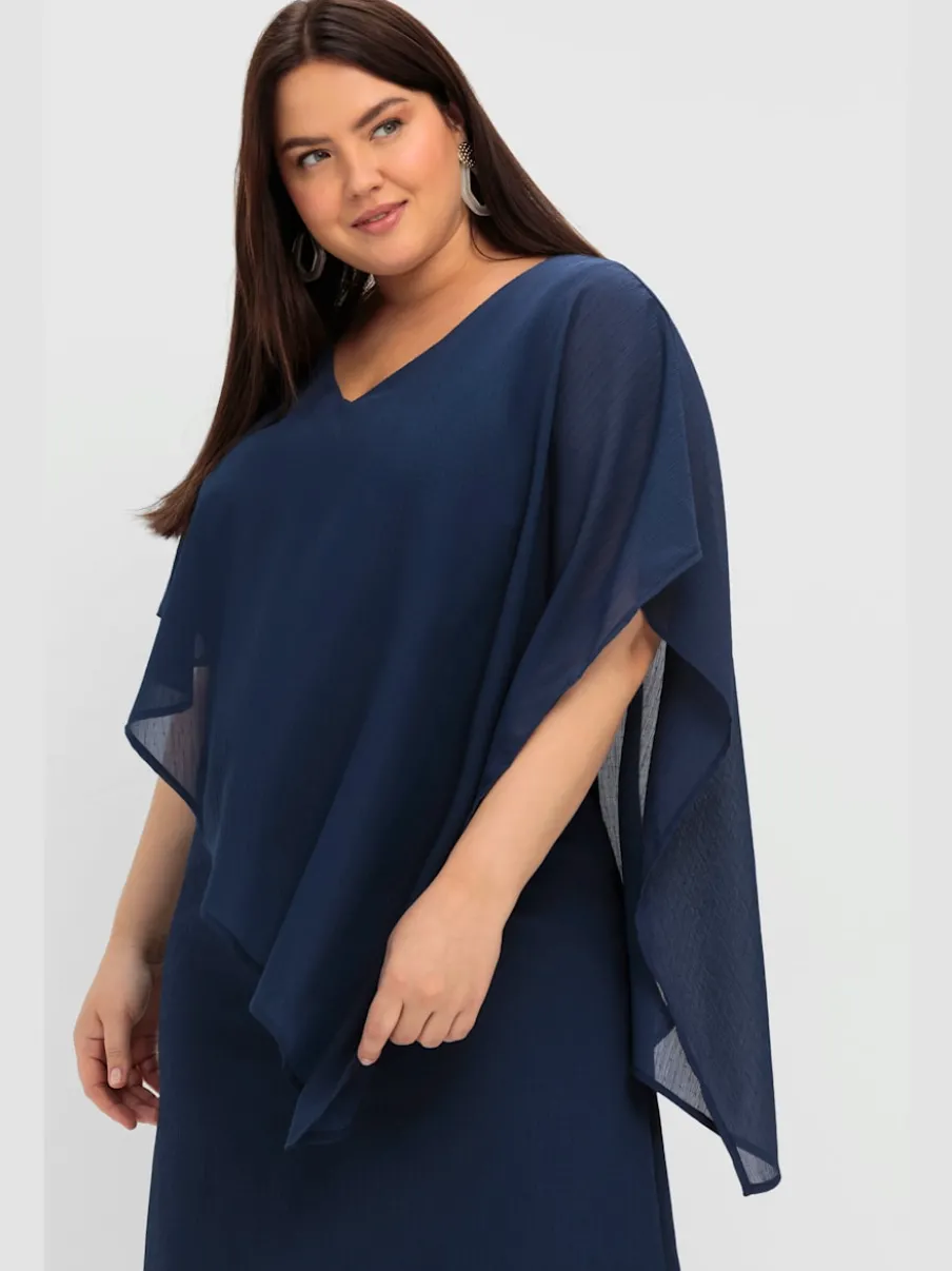 Robe de cocktail style cape