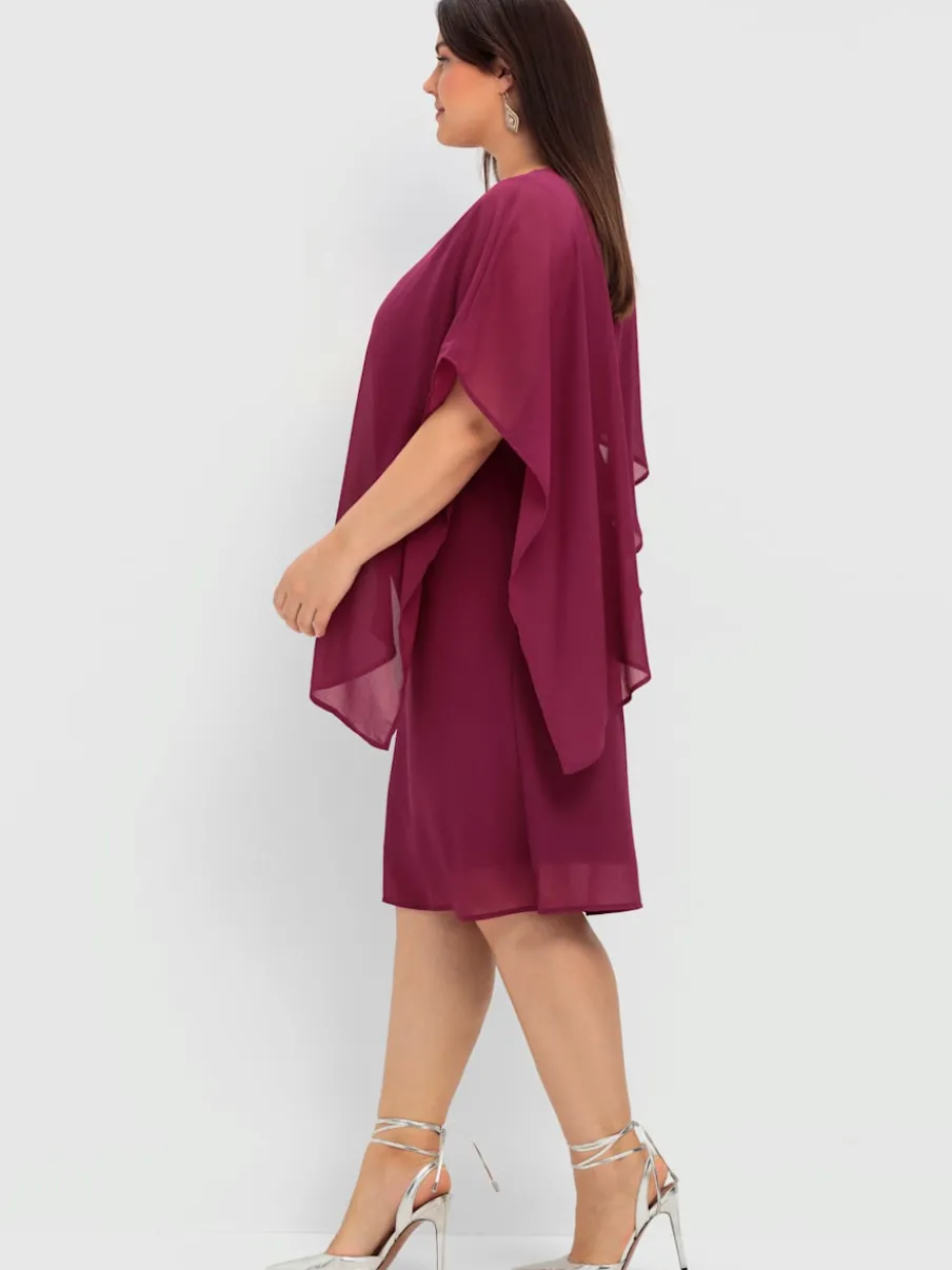 Robe de cocktail style cape