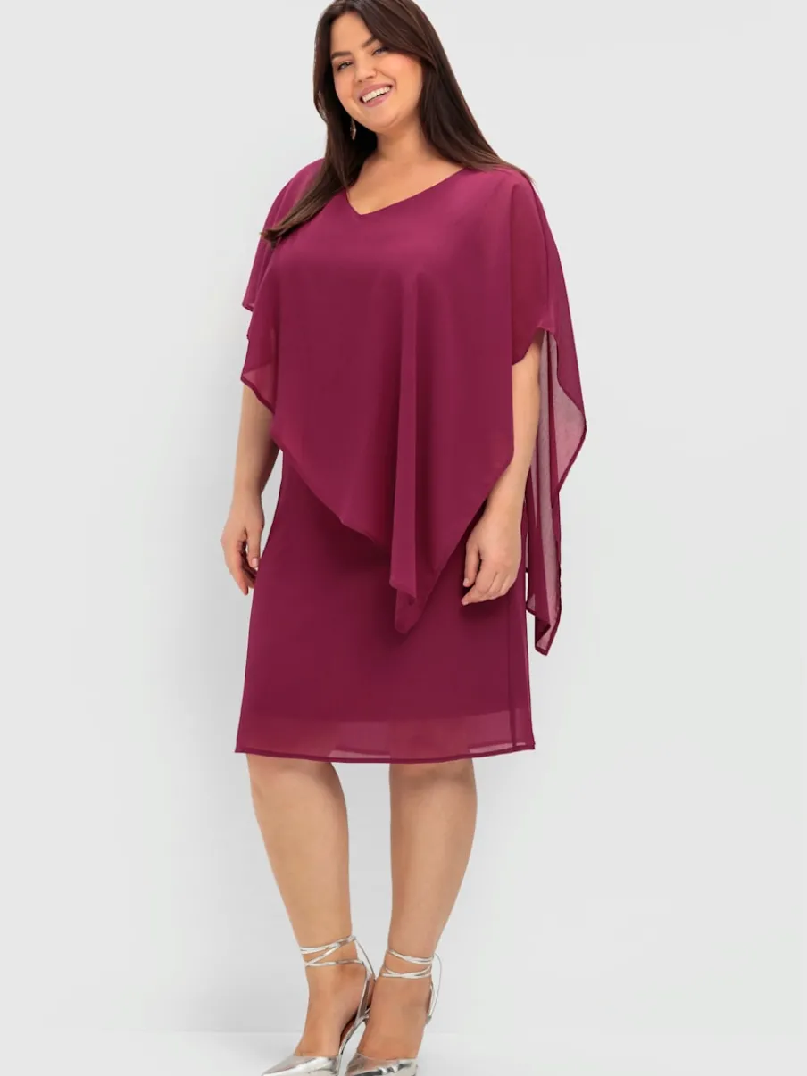 Robe de cocktail style cape