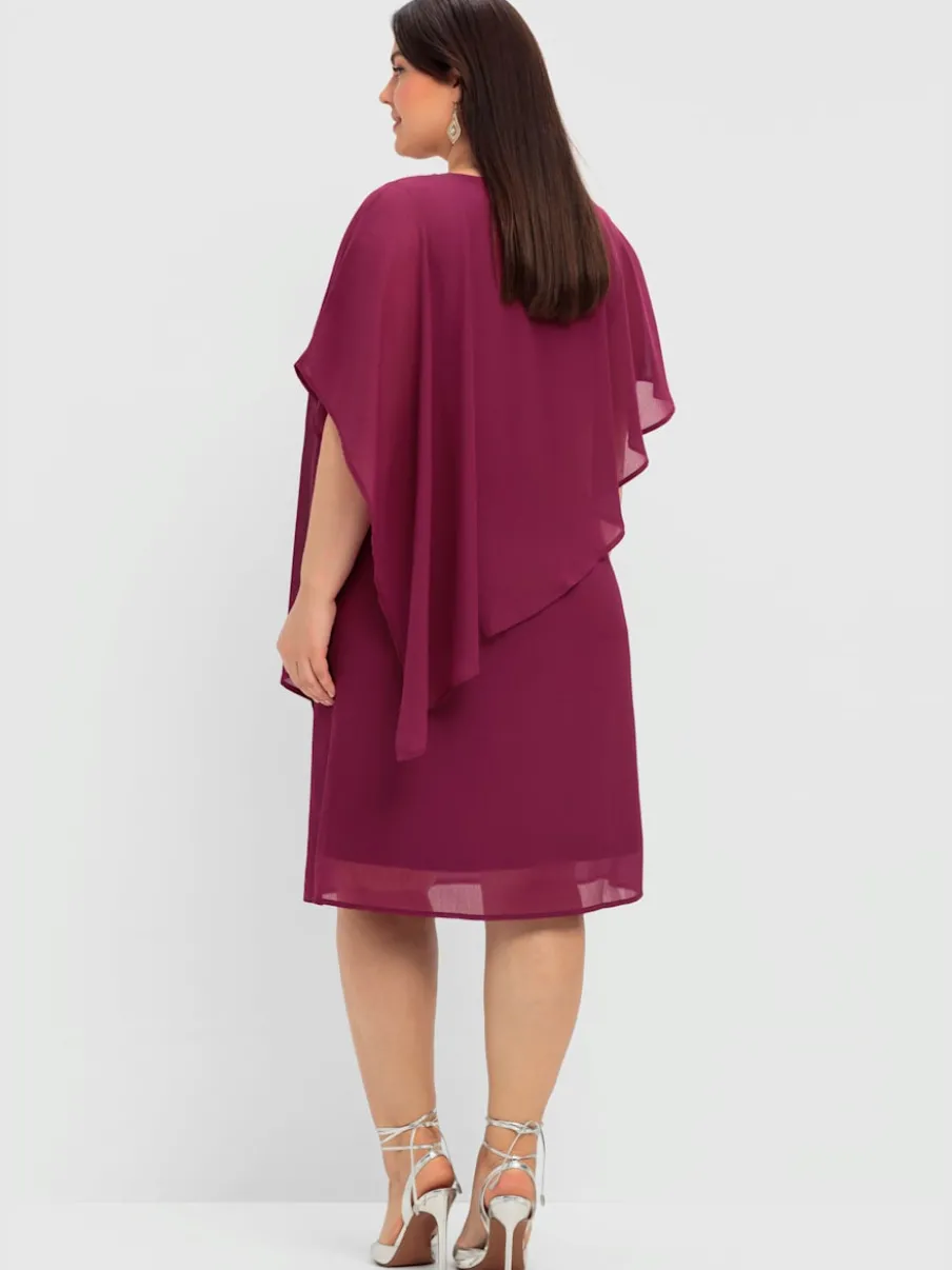 Robe de cocktail style cape
