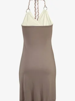 Robe de plage avec bretelles tressées et anneaux décoratifs