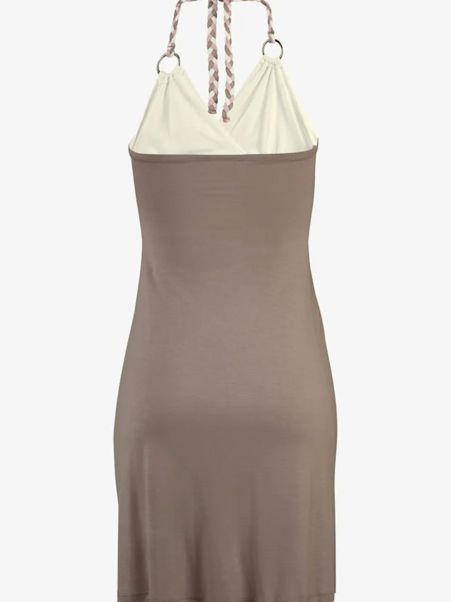 Robe de plage avec bretelles tressées et anneaux décoratifs