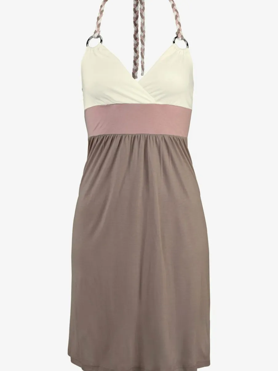 Robe de plage avec bretelles tressées et anneaux décoratifs