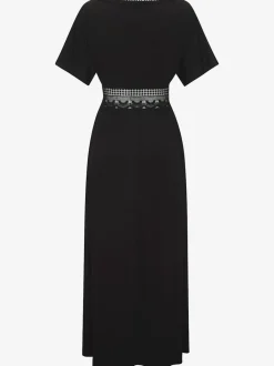 Robe de plage avec liens à nouer et manches courtes