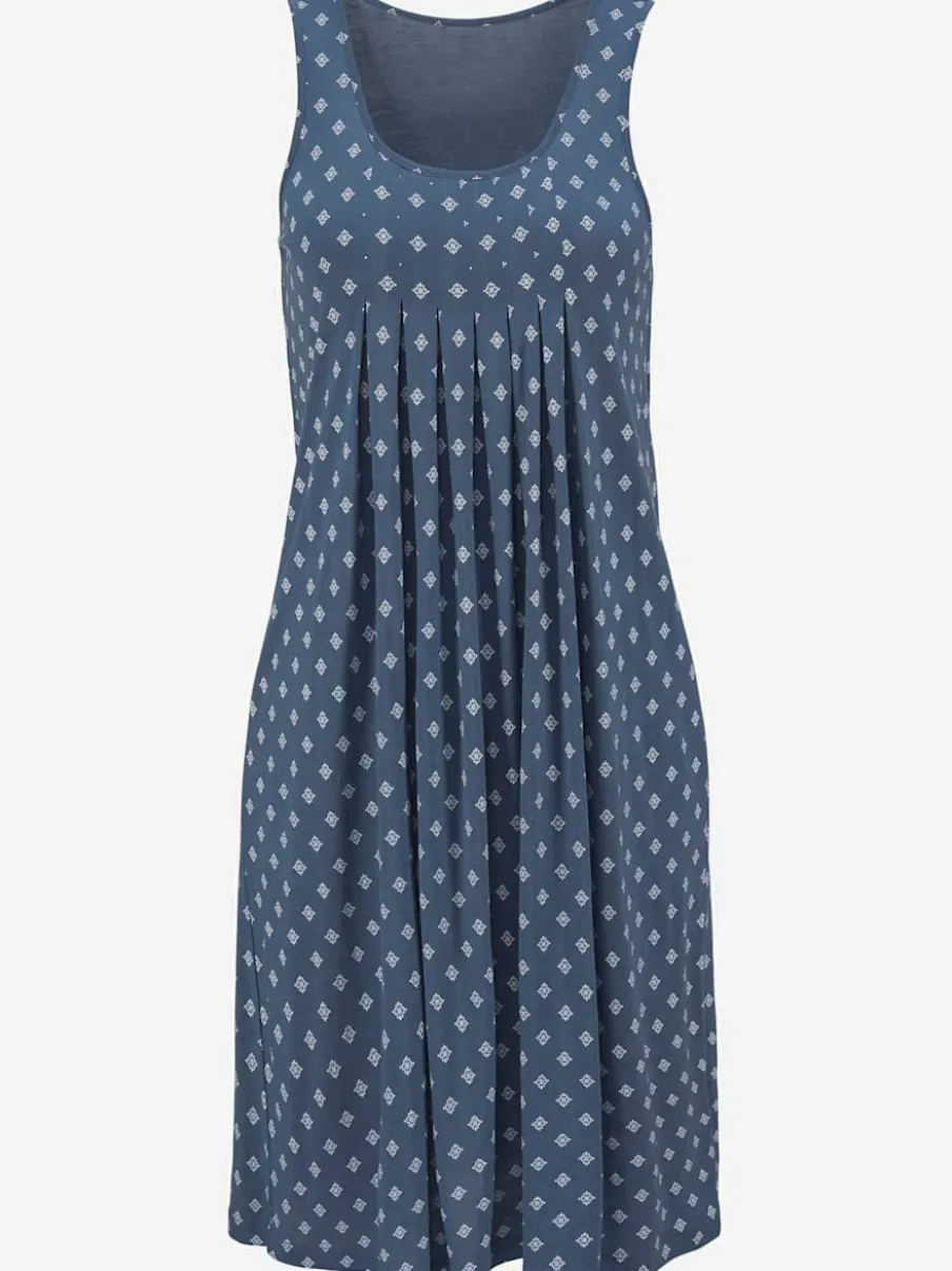 Robe de plage à bretelles avec motifs graphiques fluides
