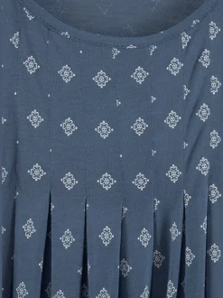 Robe de plage à bretelles avec motifs graphiques fluides