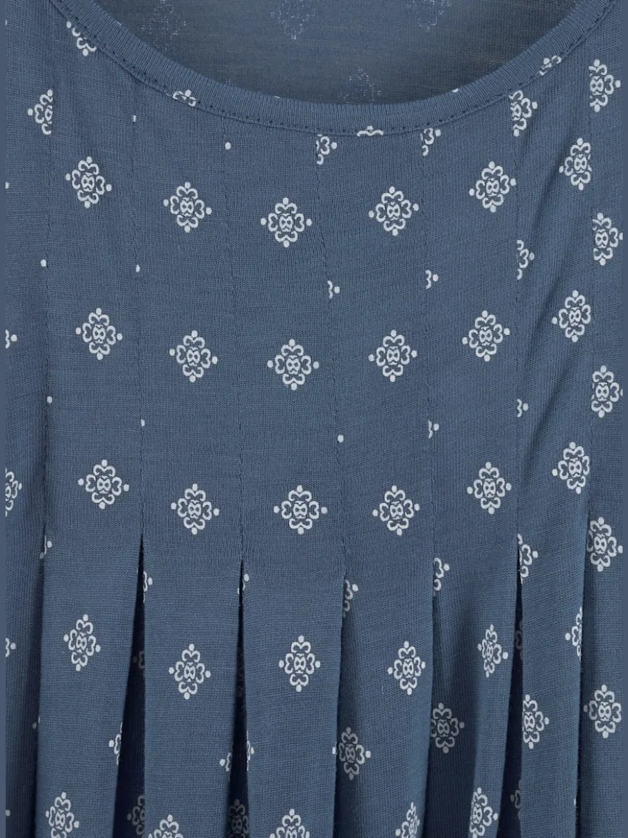Robe de plage à bretelles avec motifs graphiques fluides