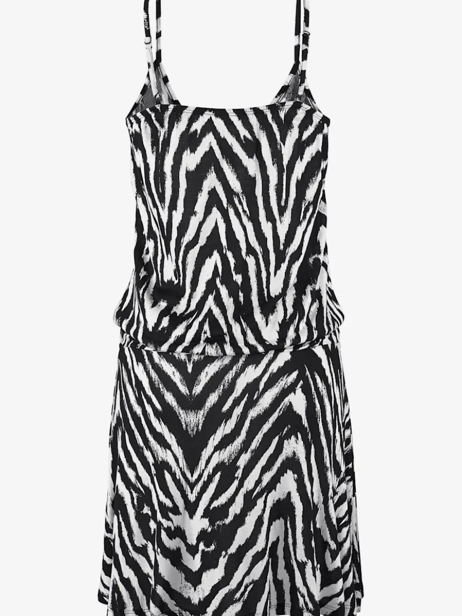 Robe de plage courte à motifs animaliers décontractée