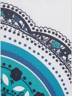 Robe de plage décontractée avec motifs estivaux et bretelles ajustables
