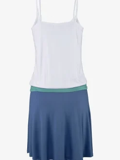 Robe de plage décontractée avec empiècements froncés et bretelles réglables