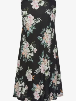Robe de plage à encolure V avec motifs floraux