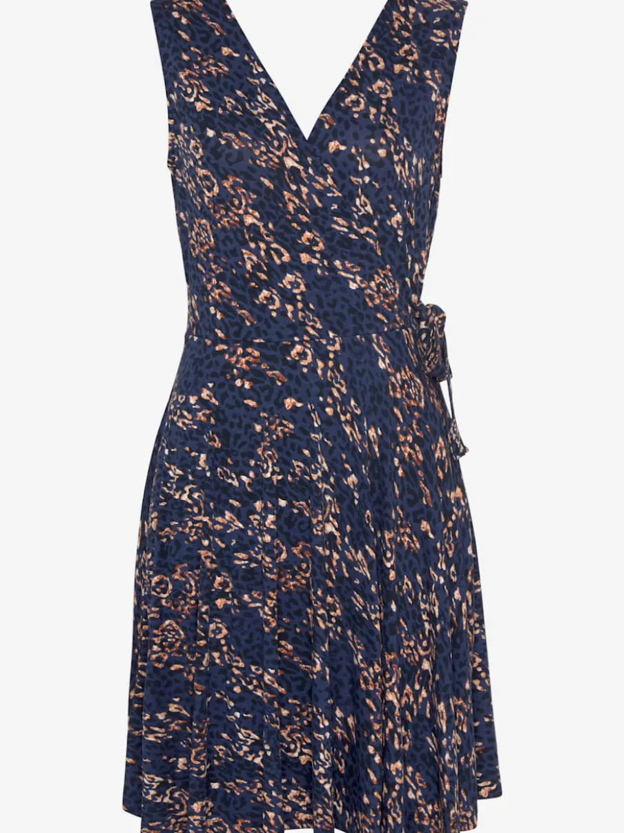 Robe de plage encolure V fluide avec rubans décoratifs