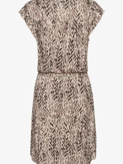 Robe de plage fluide manches courtes imprimée unique