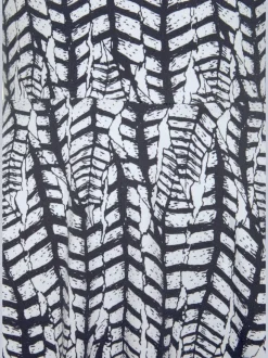 Robe de plage à larges bretelles imprimée légèrement évasée