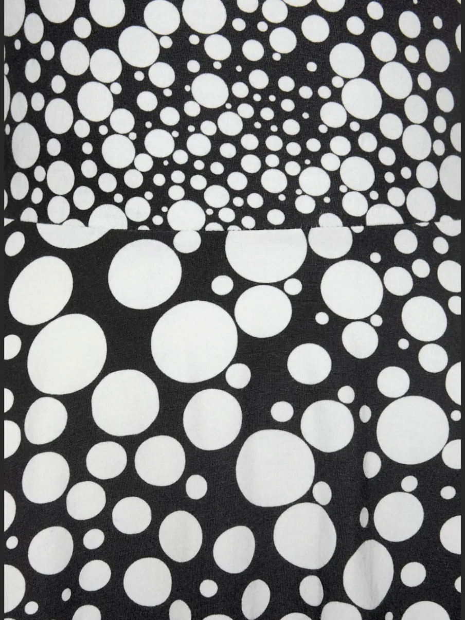 Robe de plage évasée à motif graphique avec débardeur