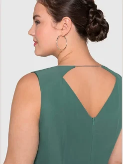 Robe de soirée col v devant et au dos