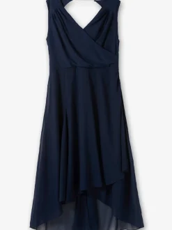 Robe de soirée col v devant et au dos