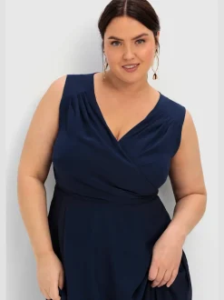 Robe de soirée col v devant et au dos