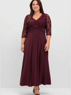 Robe de soirée dentelle élastique