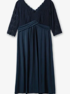 Robe de soirée dentelle élastique