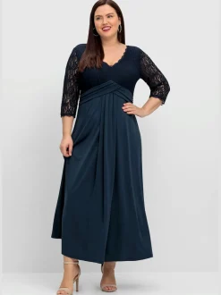 Robe de soirée dentelle élastique