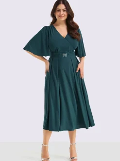 Robe de soirée superbe aspect cache-cœur