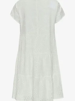 Robe d'été avec broderie ajourée à manches courtes