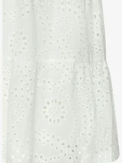 Robe d'été avec broderie ajourée à manches courtes