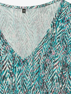 Robe d'été avec encolure en V légère et décontractée