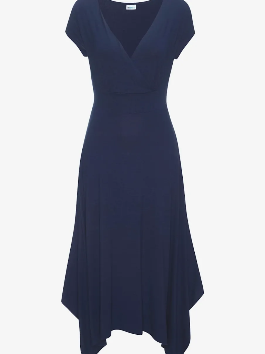 Robe d'été cache-cœur avec jupe ample et manches courtes