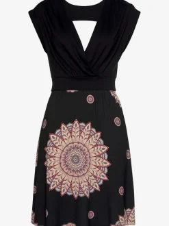 Robe d'été à effet cache-cœur avec motif imprimé