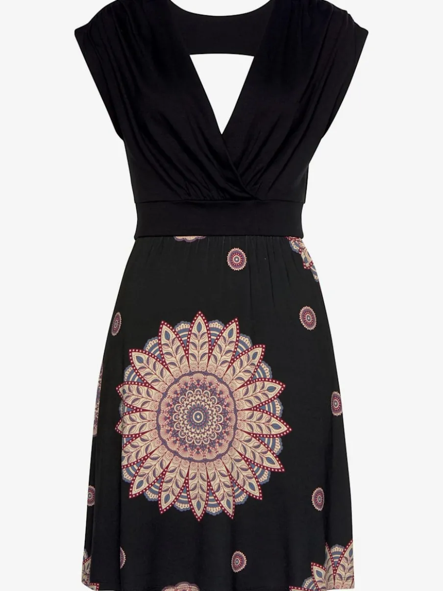 Robe d'été à effet cache-cœur avec motif imprimé