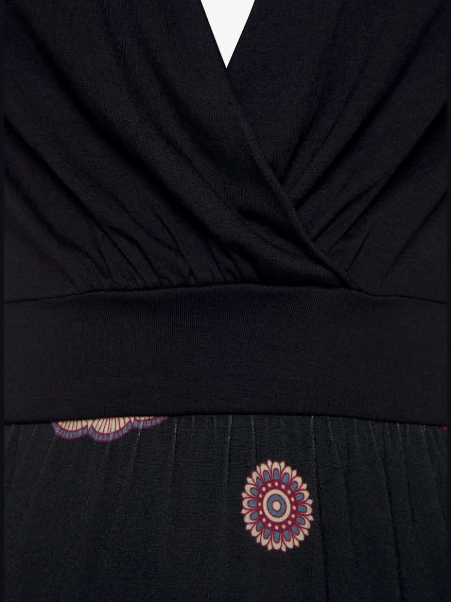 Robe d'été à effet cache-cœur avec motif imprimé