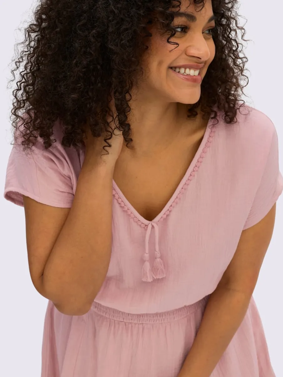 Robe d'été encolure en v affinante