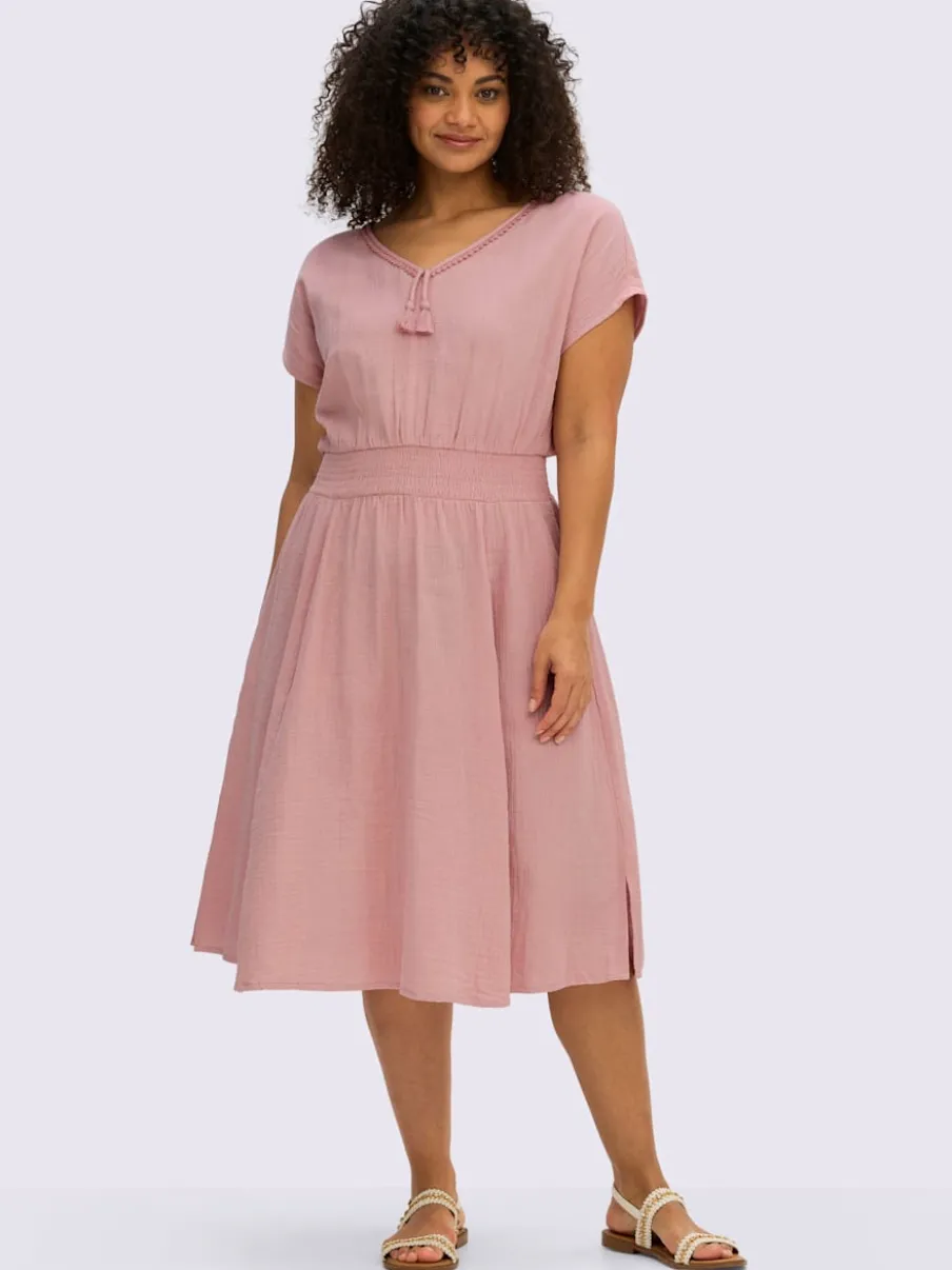 Robe d'été encolure en v affinante