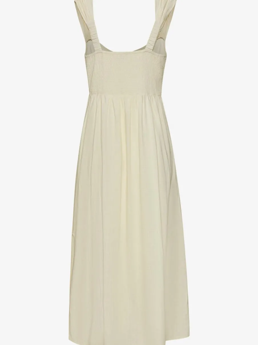 Robe d'été imprimée avec encolure en V froncée