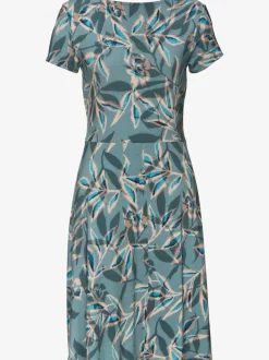 Robe d'été à laçage col manches courtes évasées