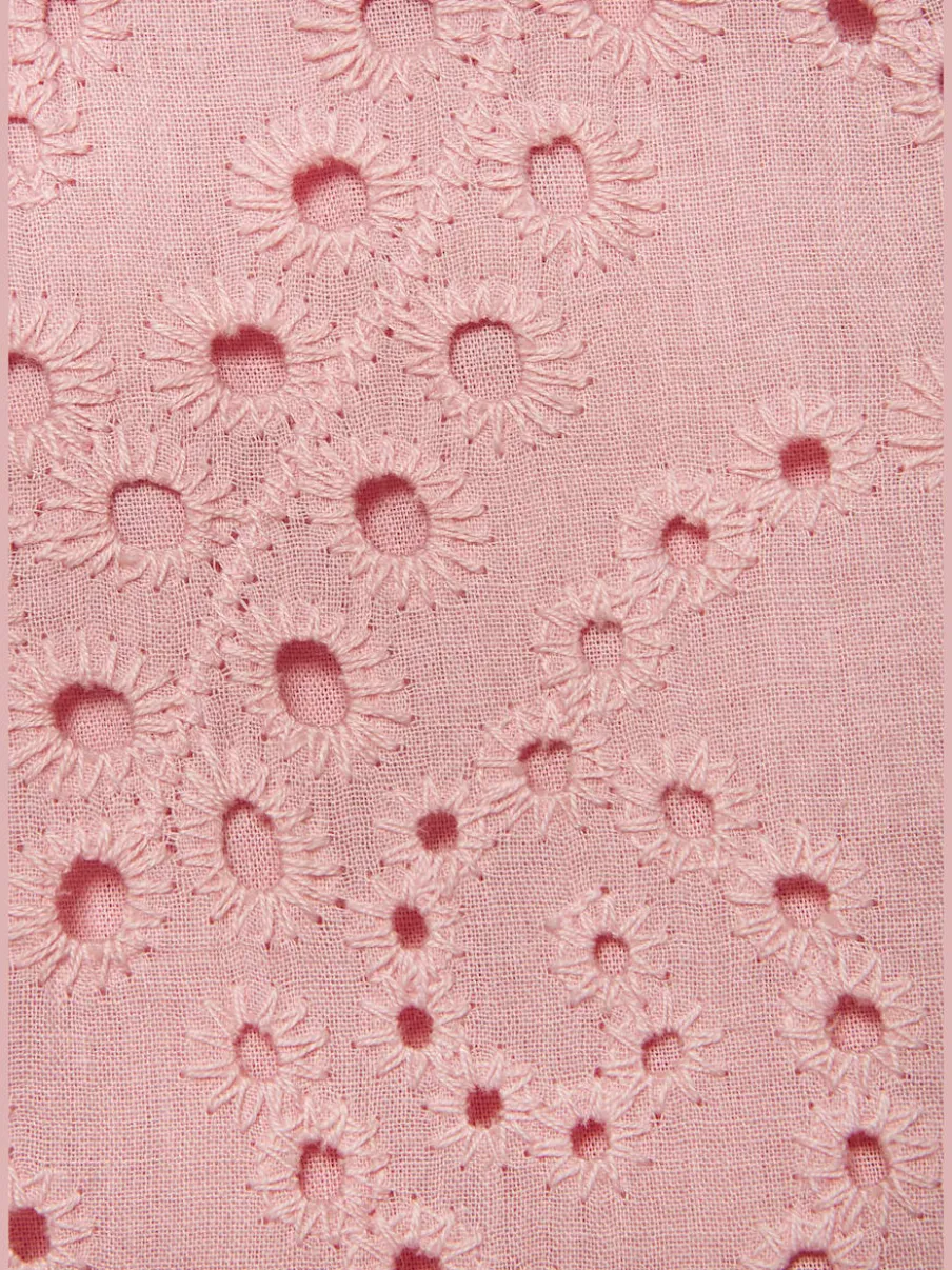 Robe d'été longue sans manches avec dentelle et plis flatteurs