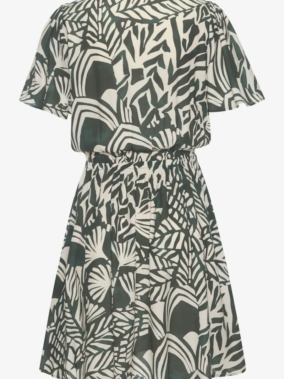Robe d'été à manches courtes avec imprimé unique