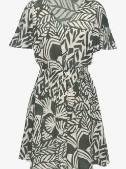 Robe d'été à manches courtes avec imprimé unique