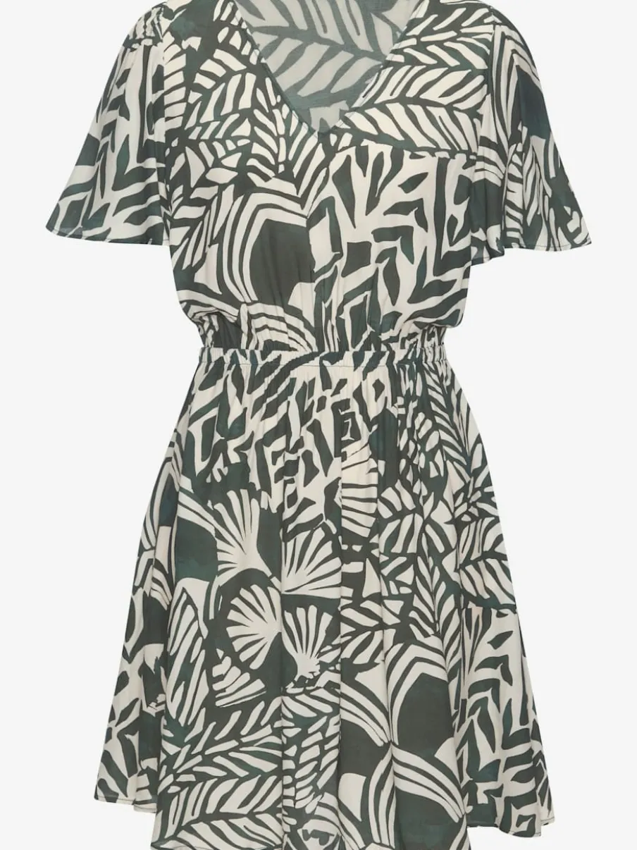 Robe d'été à manches courtes avec imprimé unique