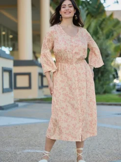 Robe d'été manches trompette 3/4