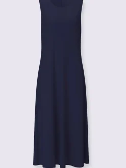 Robe d'été sans manches à encolure ronde avec poches pratiques