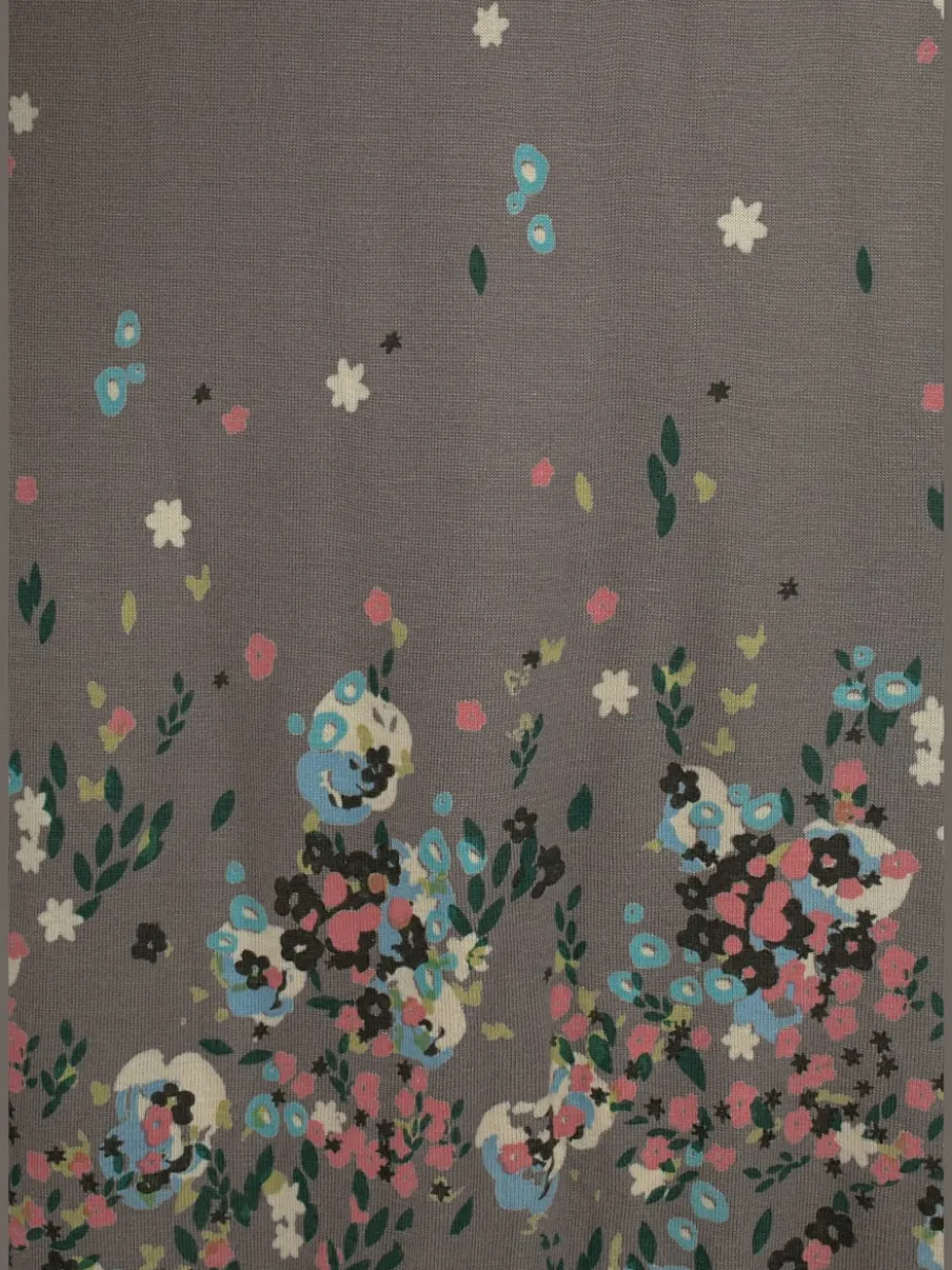 Robe d'été sans manches à motifs floraux avec détails plissés