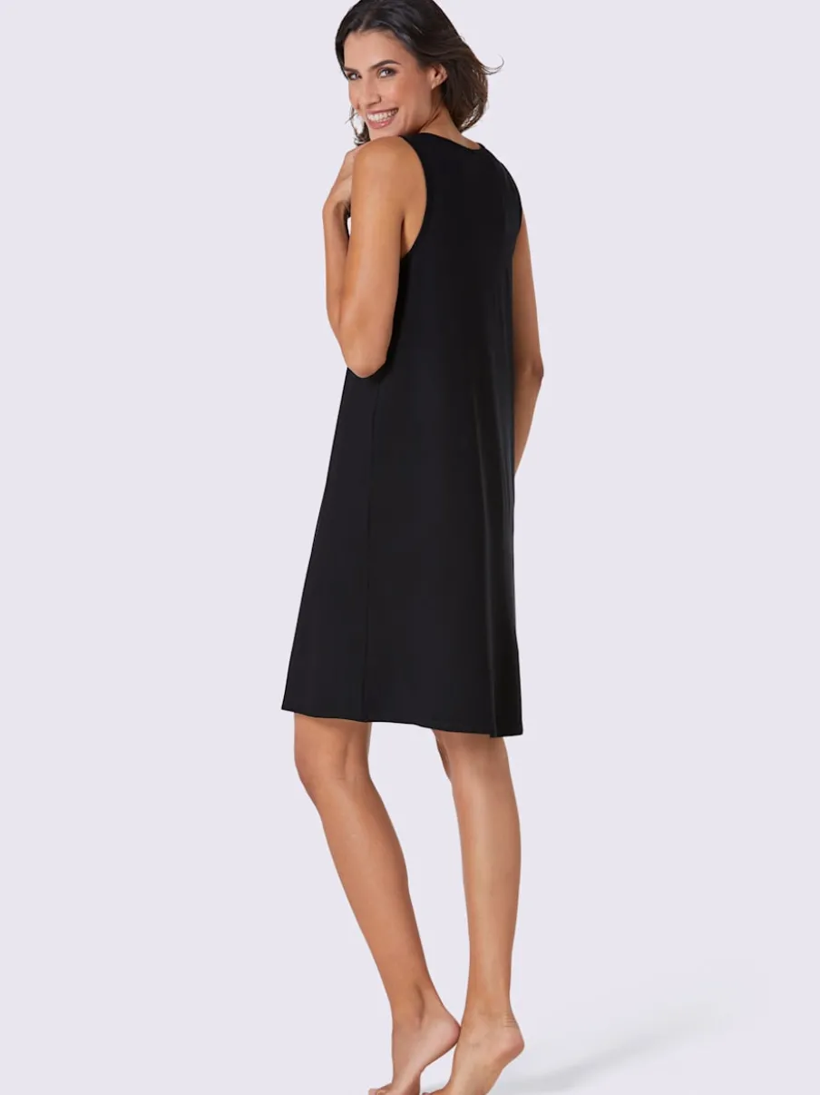Robe d'été évasée à col rond avec imprimé feuilles