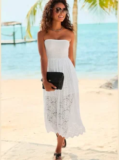 Robe 2 en 1 avec bandeau et jupe longue en dentelle