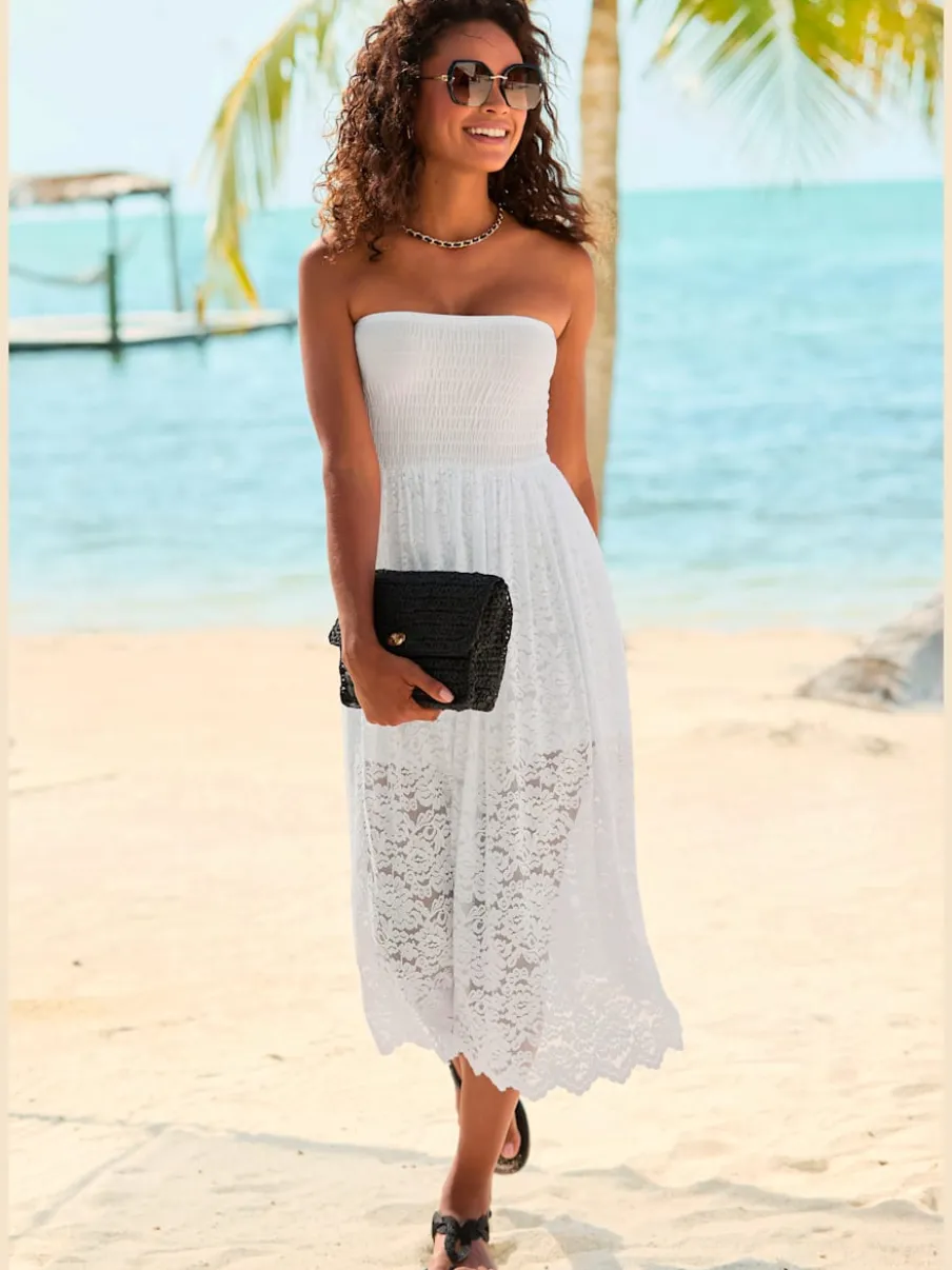 Robe 2 en 1 avec bandeau et jupe longue en dentelle