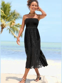 Robe 2 en 1 avec bandeau et jupe longue en dentelle